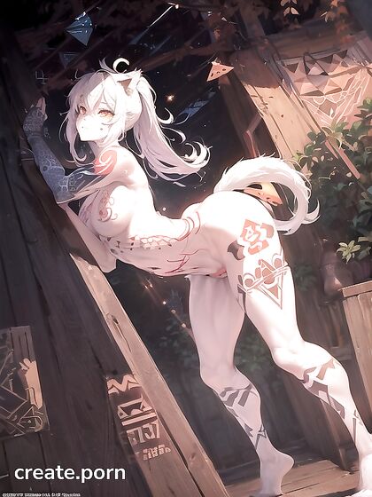 Bad Anatomy Legs and Black Tattoos in Missing Limb Hentai AI Image