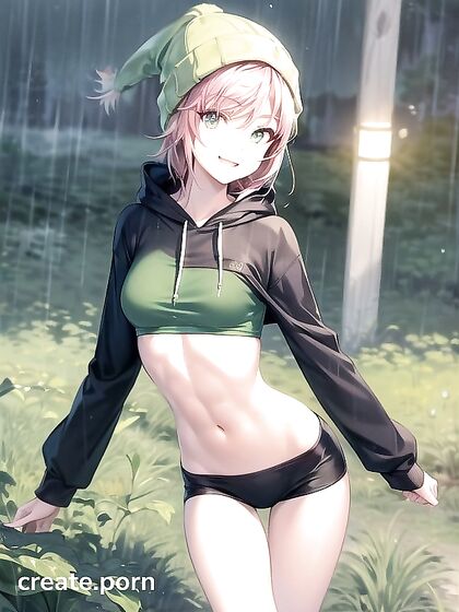 Big-Rounded Glasses Girl 18+ in Green Outfit Exploring Steamy Hentai Fantasies