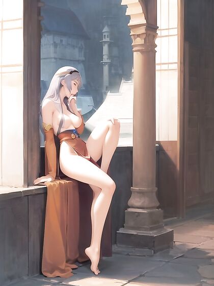 Bare-Footed Warrior Monk Showcases His Full Body in Seductive Hentai AI Image
