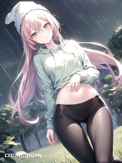 Horny Chick in Big Round Glasses and Green Outfit Gets Wild in Hentai AI Image