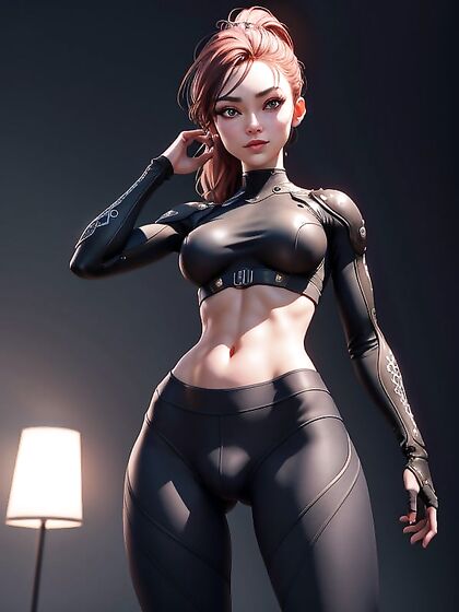 Small Breasts, Tiny 18+ Ass, Leggings erotic Hentai AI Image