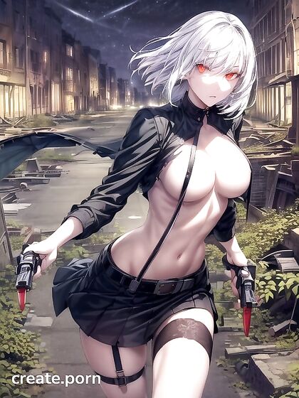 Sad World overrun by Plants and Green Vines in High-Res Hentai AI Image