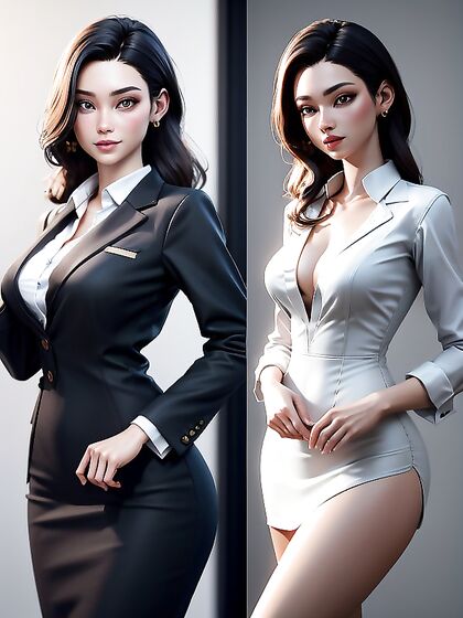Mind-Blowing Hentai AI Image with a Sexy Business Woman in Her Elegant Dress