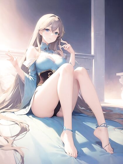 Perfectly Proportioned Feet in Seductive Hentai AI Image