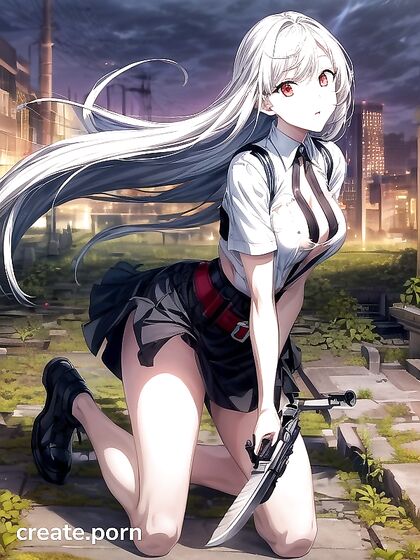 Surviving the Urban Jungle - Girl 18+ Wields Weapons in Wild City hentai