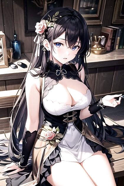 Naked Breasts and Spitting Cum with an Ass-Facing View in Steamy Hentai AI Image