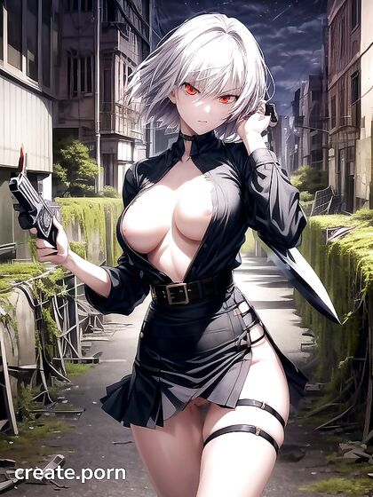 OvergrownCityscape erotically intertwined with pain and dark hues in hentai art