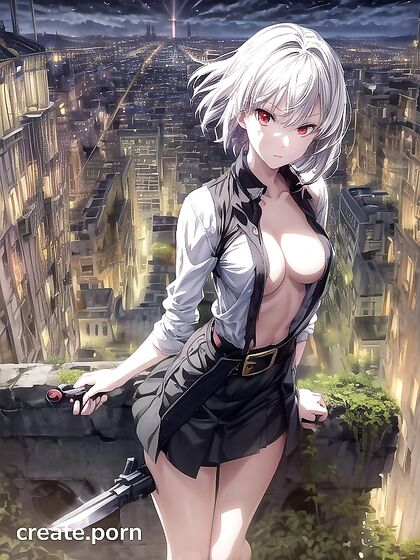 City Overrun by Lush Greenery and Vibrant Vines in Seductive Hentai AI Image