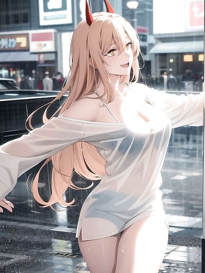 Dancing in the Rain Under Neon Lights - A Surreal Hentai Pleasure Journey
