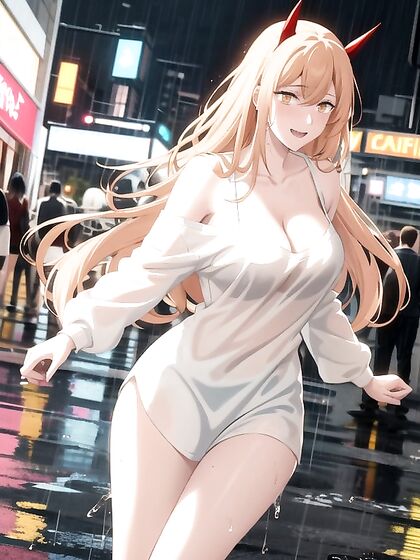 City Lights and Neon Glows Enhance Her Joyful-Laughter-Filled Hentai Moments