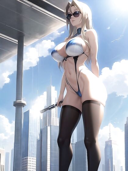 GleamingTower Fantasies - Cityscape Seduction in Futuristic hentai Pleasure
