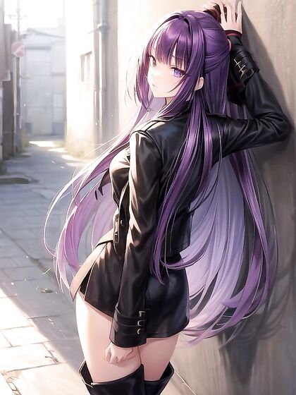 Bad Girl 18+ Bent Over and Fucked Hard Against the Wall in Wild Hentai AI Image