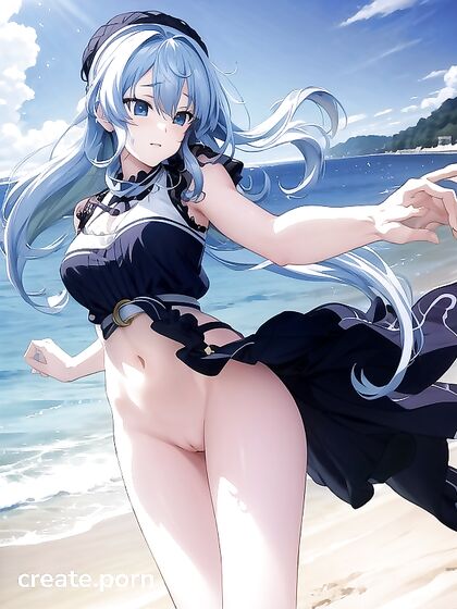Beach Bliss - Ocean Views Enhance Happy Fun Times in Steamy Hentai AI Image
