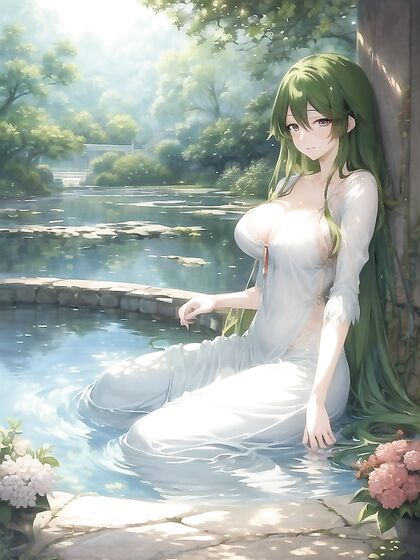 Lactating Woman in Seductive Hentai AI Image for Ultimate Pleasure