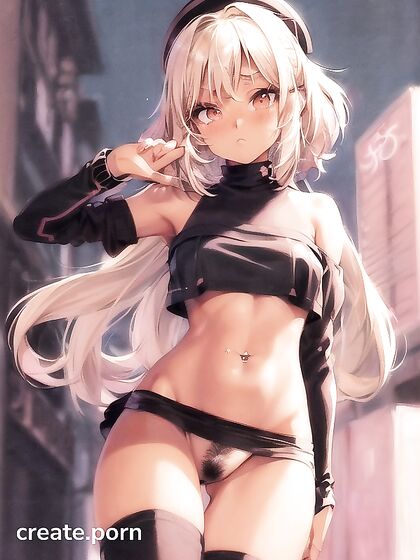 Thigh-High Socks and No Panties - A Seductive Brown-Eyed Hentai Fantasy