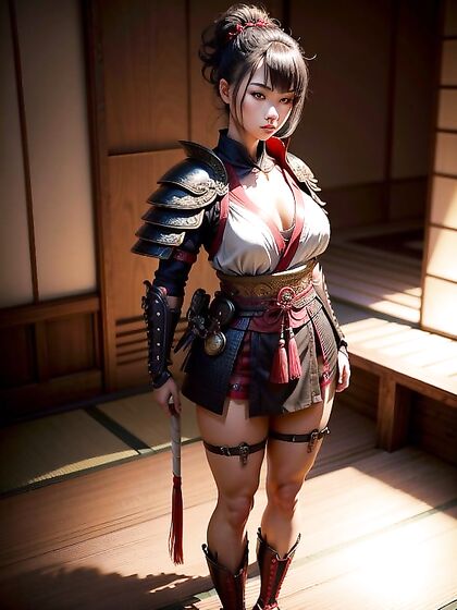 Japanese Beauty with Strong Thighs and Short Hair in Hot Hentai AI Image