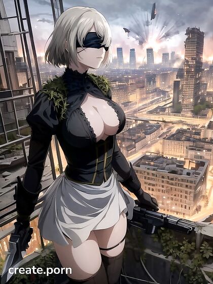 Dark-Colored Weapons andAbsurdRes Action in Intense Hentai AI Image