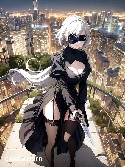 Girl 18+ Enjoying Intense Hentai AI Image on the Rooftop in Absurdres