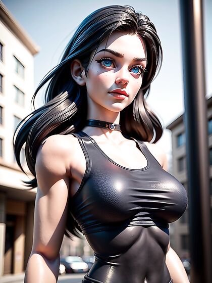 Goth With Pale Skin Seduces in Mesmerizing Hentai AI Image