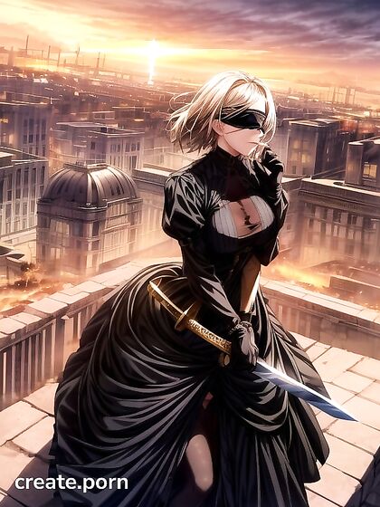 Rooftop hentai in a City Overrun by Lush Greenery and Vine-covered Buildings