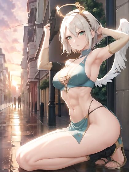 Sexy Bangs and Sunglasses Top Her Seductive Look in This naughty Hentai AI Image