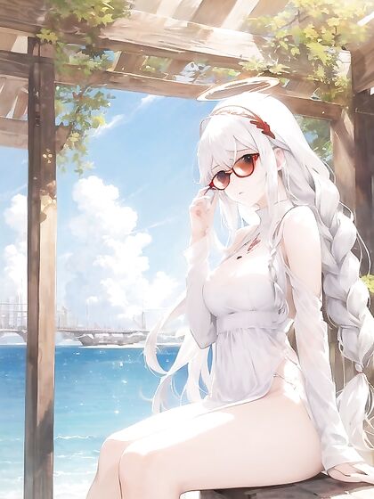 Bangs and Small Braid behindEar with Sunglasses onHead Hentai Seduction