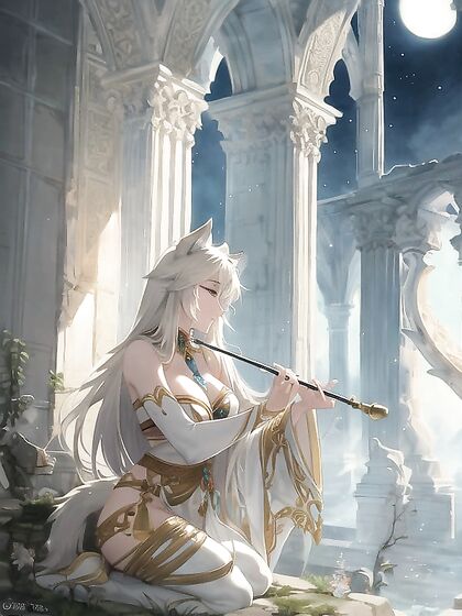 Mysterious Flutist Seduces Amid Ancient Ruins in Hypnotic Hentai Pleasure