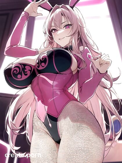 Mind-Blowing Hentai AI Image with Pink Bunny Suited Girl 18+