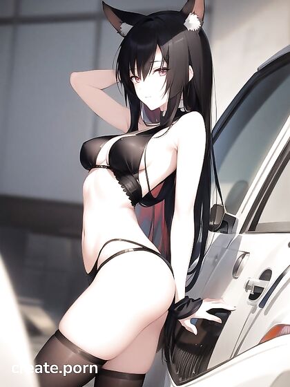 Black-Haired Girl 18+ with Cat Ears Arching Her Back in Doggy Style Hentai Pleasure