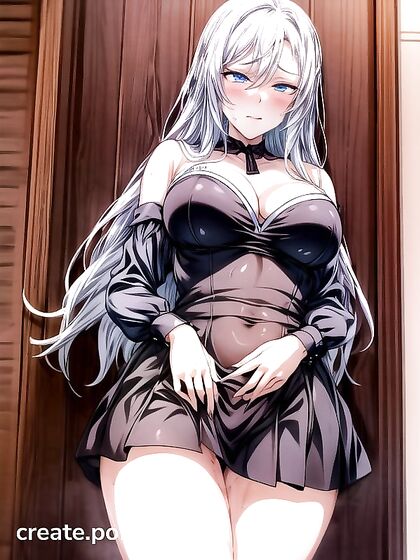 Alya Hides Her Feelings While Masturbating withLarge Breasts in Steamy Hentai AI Image