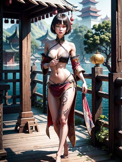 Chinese Pirate Soaked in Wet Clothes for Full-Bodied Hentai Pleasure
