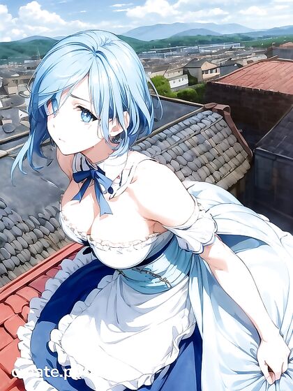 Rem from Re -Zero Enjoying Intense Hentai AI Image on a Majestic Mountain Top