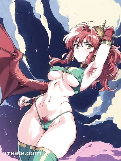 Red-Haired Beauty with Armpit and Pubic Hair in Steamy Hentai AI Image