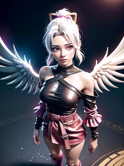 White-Haired Beauty with Small Braid and Bangs Enjoys Erotic Hentai Pleasure