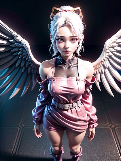 Seductive View - Girl 18+ with Small Braid and Sunglasses Tops in Hentai AI Image