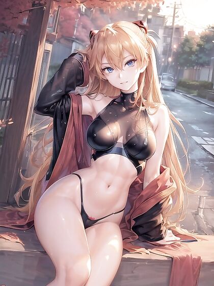 Kimono Clad Beauty with Mischievous Smile Teases in Soft Sunset Light Hentai