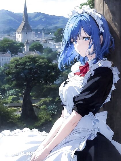 Tears of Joy and Blushes Amidst Majestic Mountains in Steamy Hentai AI Image