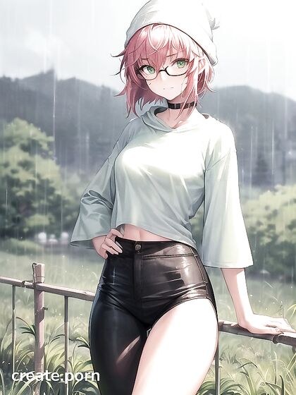 Freckled Cutie in Green hoodie Exploring Hot Hentai Adventures