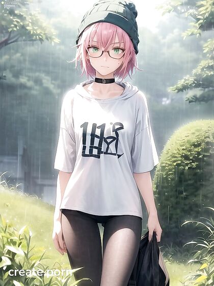 Freckled Girl 18+ in Extra Large Hoodie and Green Clothes Enjoys Hentai Pleasure