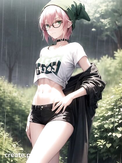 Freckled Beauty in Green Hoodie Enjoys naughty Hentai Pleasures