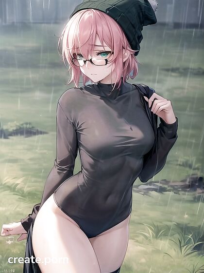 Freckled Goddess in Extra Large Hoodie and Green Outfit Seduces in Hentai'action