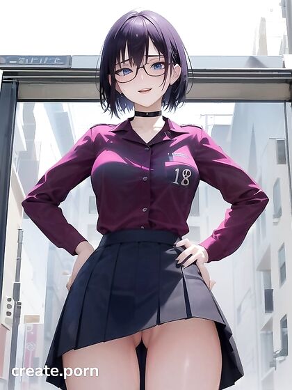 Under-the-Skirt Camera Action with Standing Still Hentai Characters