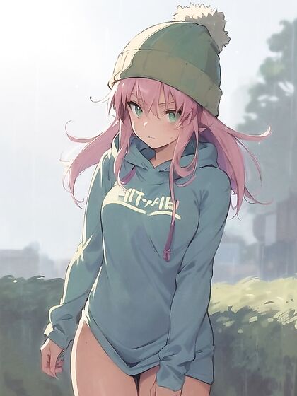 Freckled Beauty in Green Clothes and Oversized Hoodie for Steamy Hentai Fun
