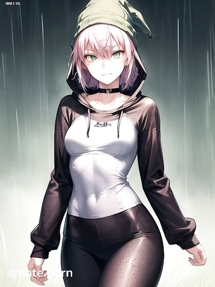Freckled Girl 18+ in Extra Large Hoodie and Green Clothes Explodes in Hentai Pleasure