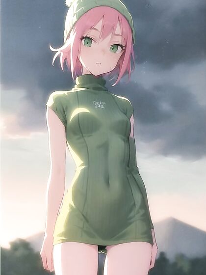 Pastel Green Hoodie Seduction - Extra Large hentai Pleasure