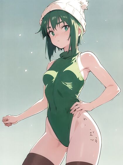 Freckled Beauty in Green and Pastel Colors Takes On Sensual Hentai Adventures