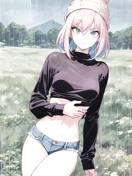 Freckled Cutie in Green Hoodie Exploring Erotic Hentai Adventures