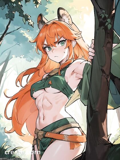 Wild Druid Barbarian Unleashed in Intense Hentai AI Image