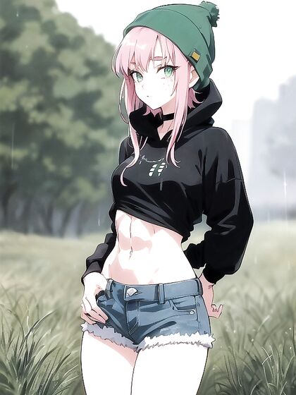 Freckled Girl 18+ in Oversized Green Hoodie Takes On Exciting hentai Adventures