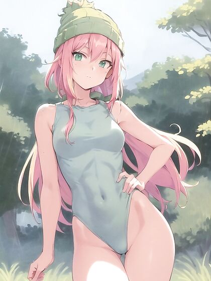 Freckled Beauty in Pastel-Colored Oversized Hoodie for Steamy Hentai AI Image
